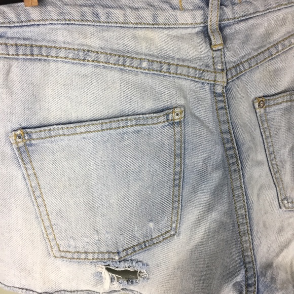 Free People Distressed Cutoff Cotton Denim Shorts Size 28 - Picture 4 of 8
